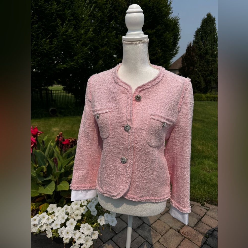Zara Pink Textured Blazer